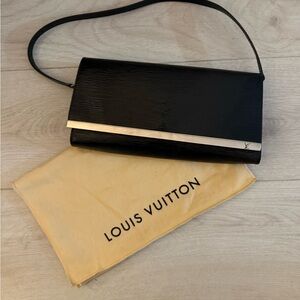 Louis Vuitton Black Patent Leather Epi Clutch-Timeless and Sophisticated